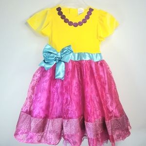 Disney Girls "Fancy Nancy" Dress Costume Toddler Size L 4-6X Excellent